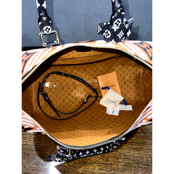 Louis Vuitton Keepall Bandouliere 45 Crafty Brown Monogram Weekend Travel Bag - Picture 10 of 11